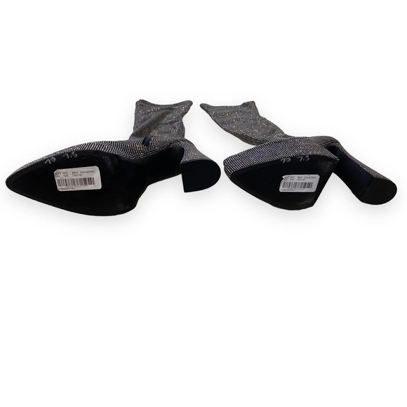 Steve Madden Sultry Rhinestone Over The Knee Platform Black Boots - Picture 13 of 16